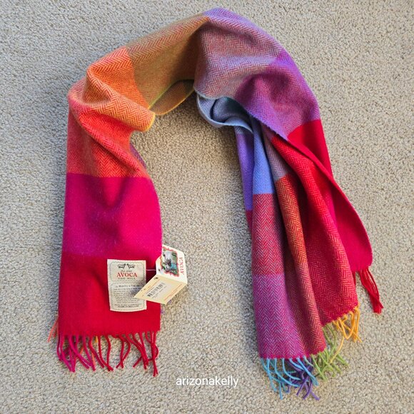 NWT Lambswool Baby Wrap/Scarf/Lap Blanket Herringbone AVOCA Ireland - Picture 2 of 12